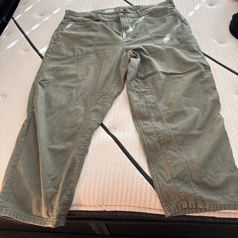 Anthro cargo pants in olive